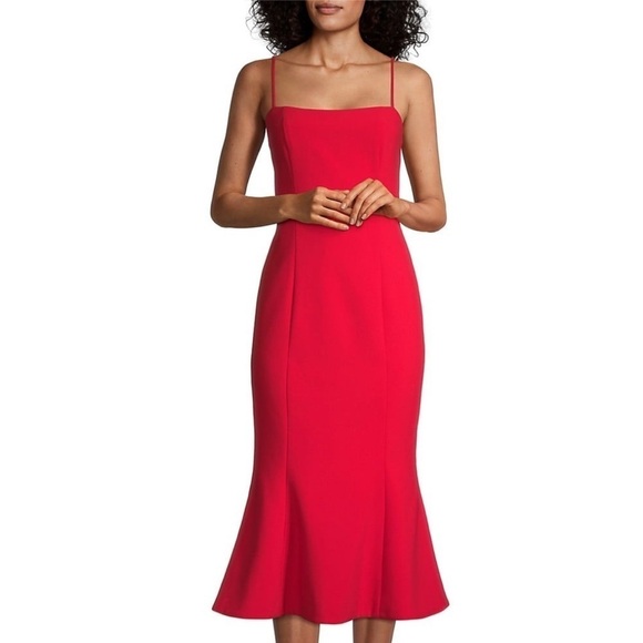Likely Dresses & Skirts - NWT- Likely Red Midi “Carter” Ruffle Dress